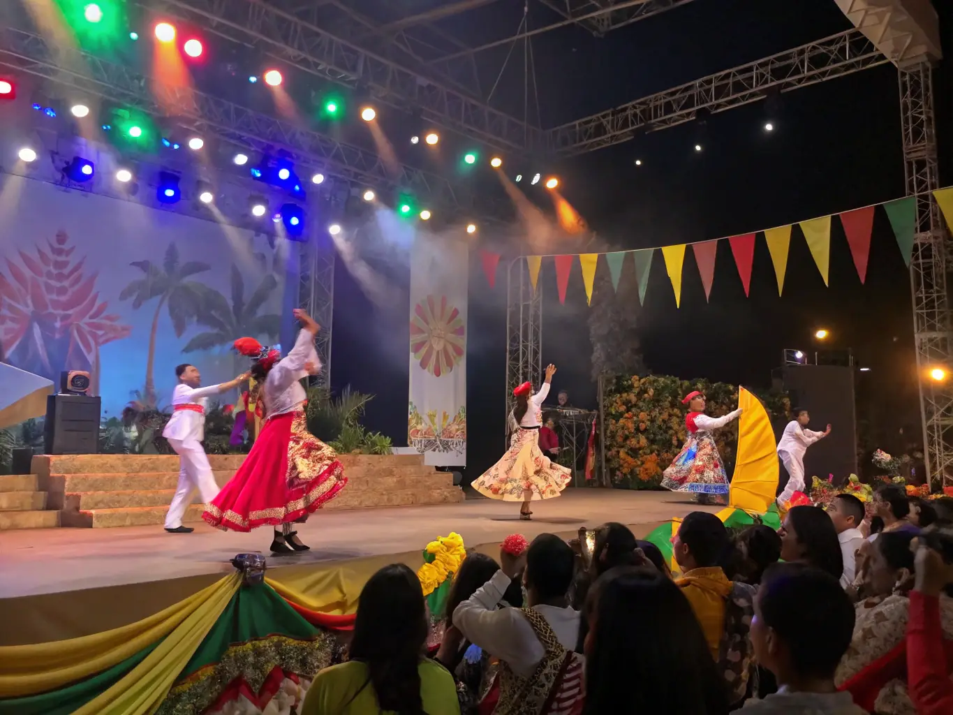A lively cultural event with music, dance, and artistic performances, creating a vibrant and engaging atmosphere for attendees at LA CONSERVERIE DE BENEVENT.